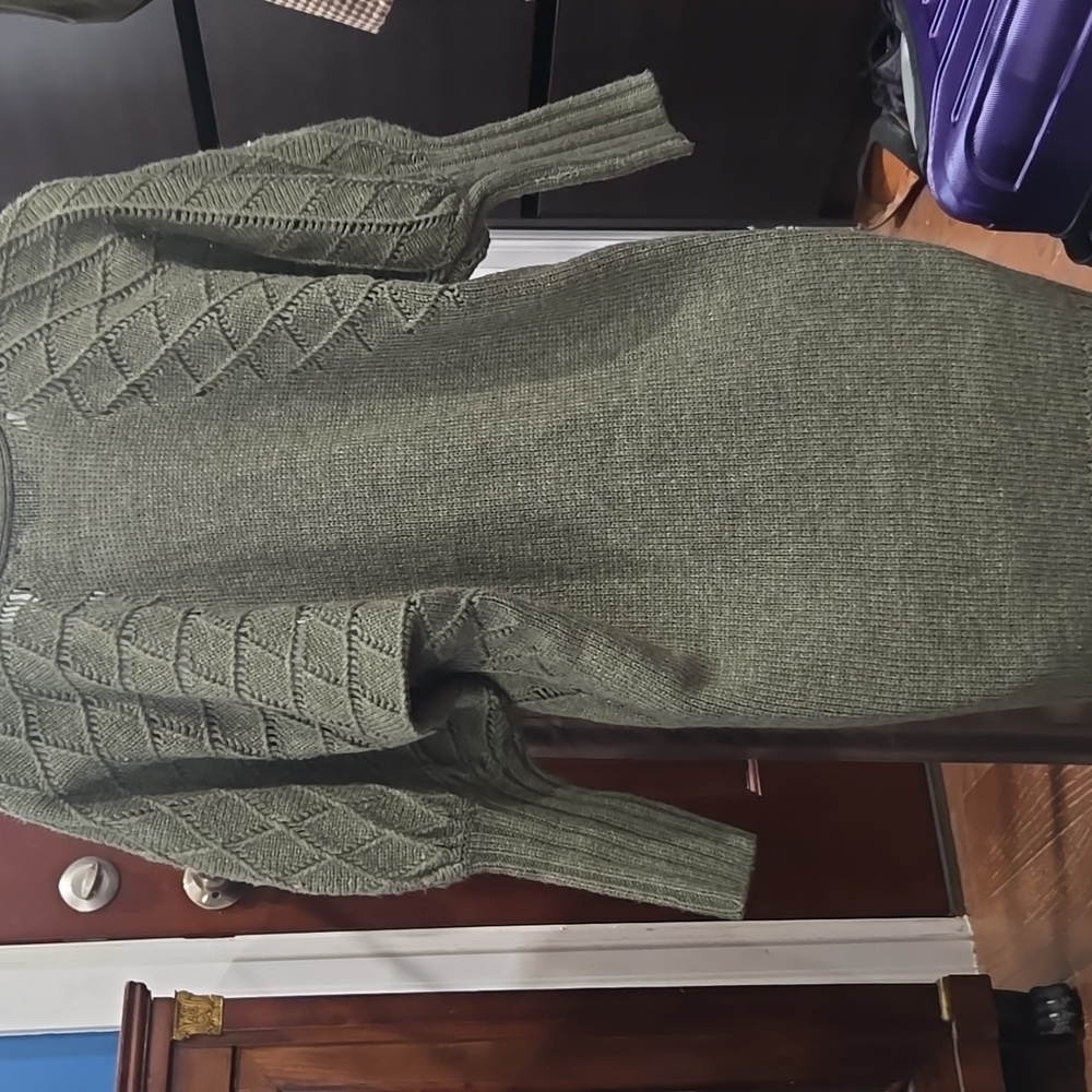 Moda International, Wool Blend Sweater Dress, XS, Sage Green - Picture 4 of 4